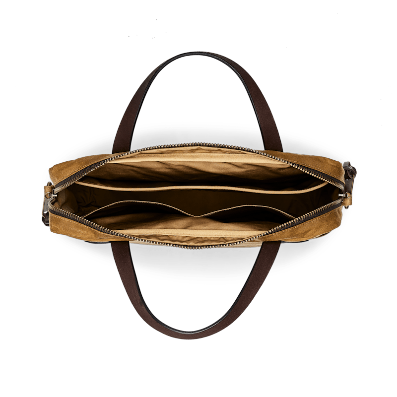 Filson | Tin Cloth Compact Briefcase - Dark Tan – Montana Supply Co.