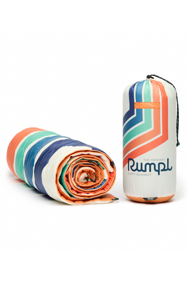 Rumpl Original Puffy Blanket 1 person Retro Sunset Montana