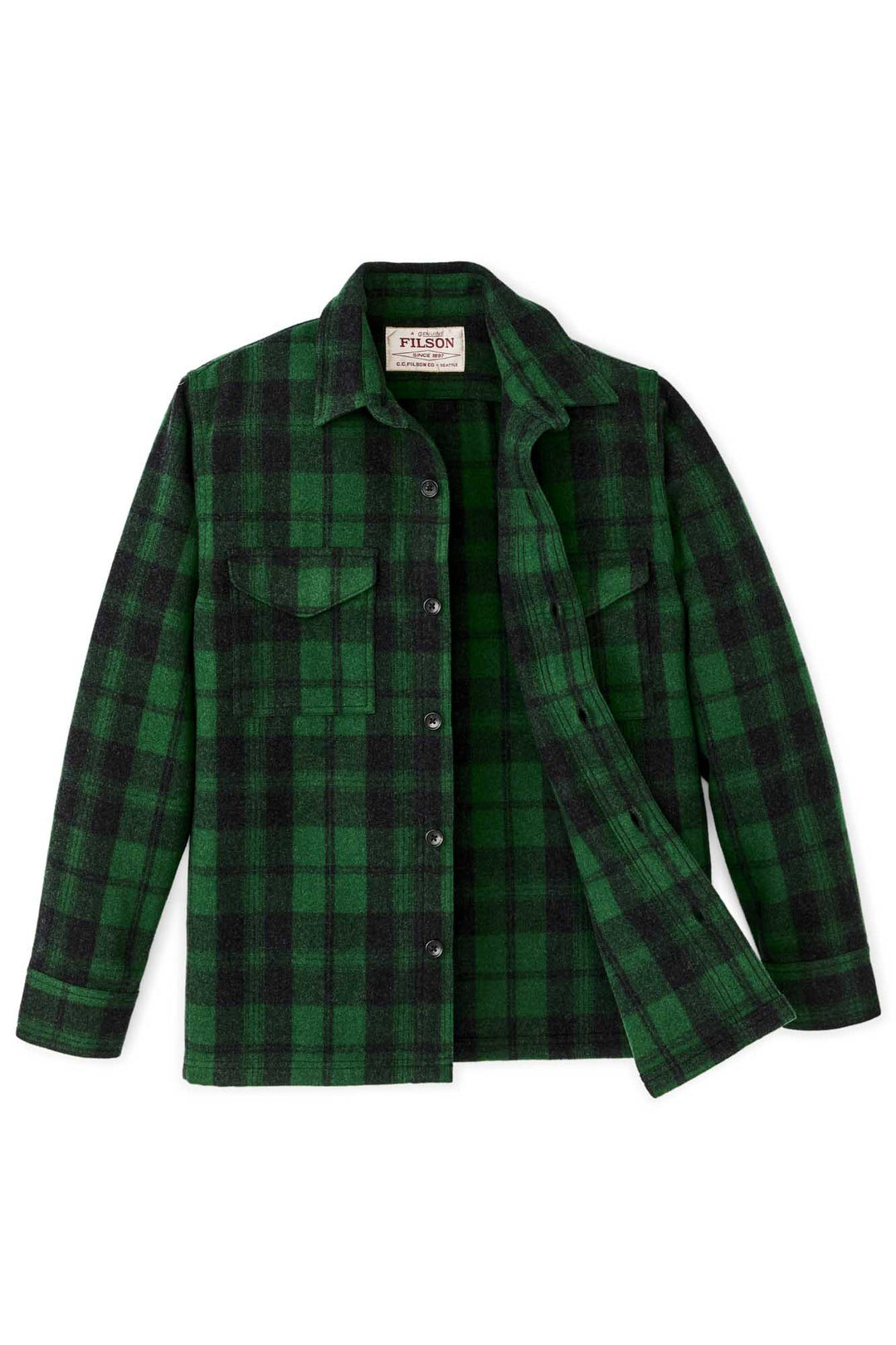 Filson | Wool Jac-Shirt - Green / Black Plaid - Men's – Montana
