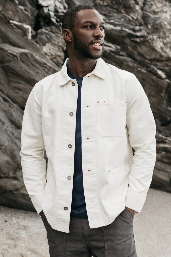 Finisterre | Basset Chore Jacket - Ecru - Men's – Montana Supply Co.