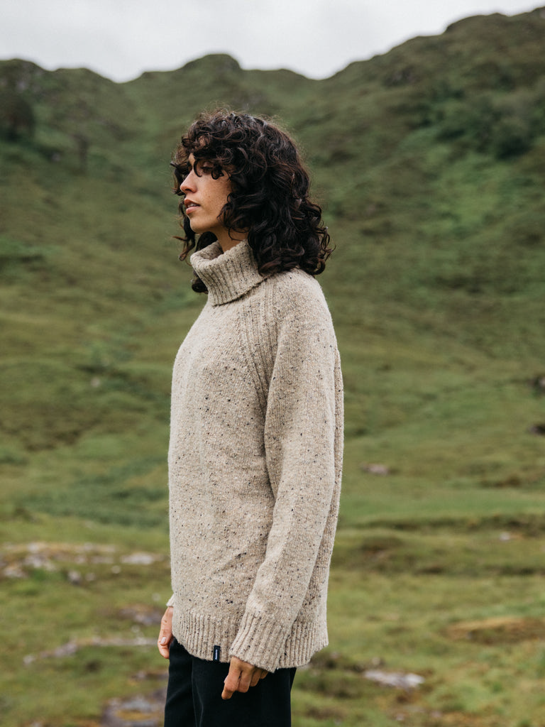 Finisterre | Farne Roll Neck Knit Sweater - Oatmeal - Women's