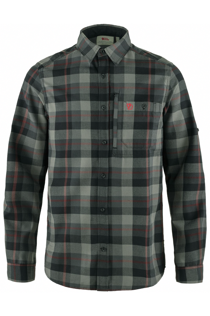 Fjallraven Fjallglim Shirt Black Grey Men s Montana Supply Co