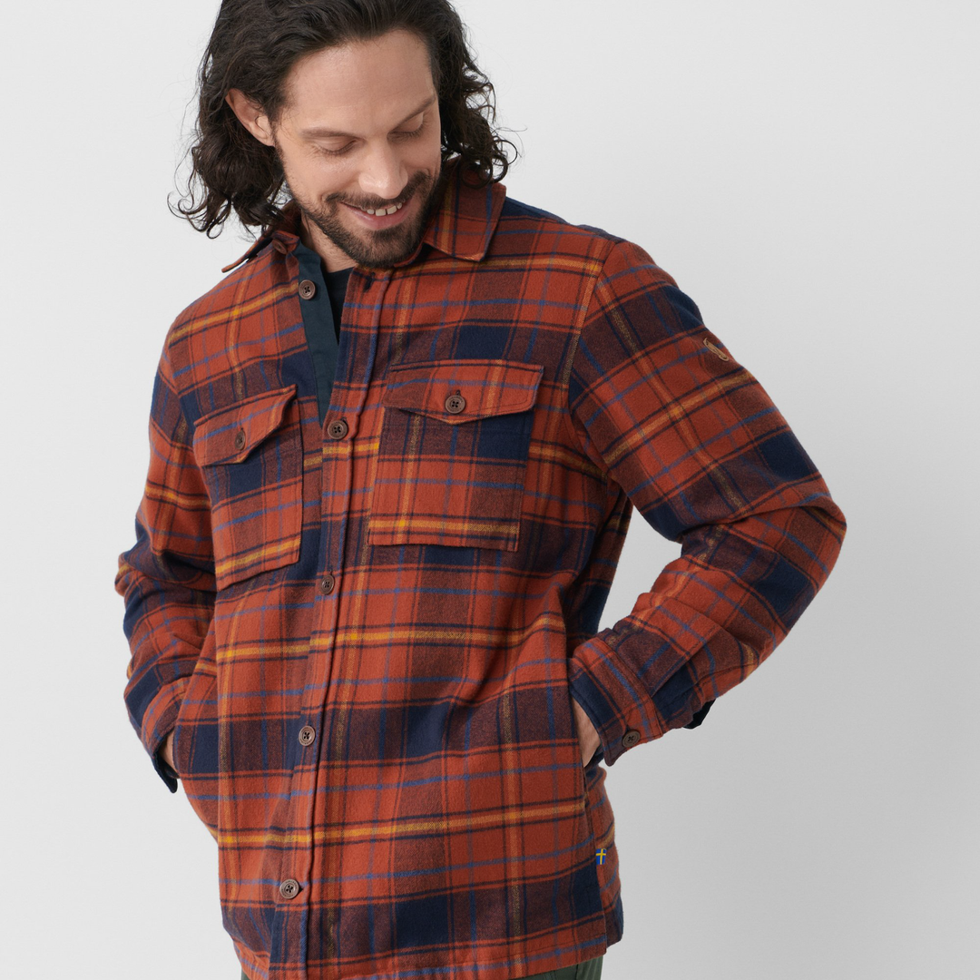 Fjallraven | Ovik Lite Padded Shirt - Autumn Leaf-Dark Navy