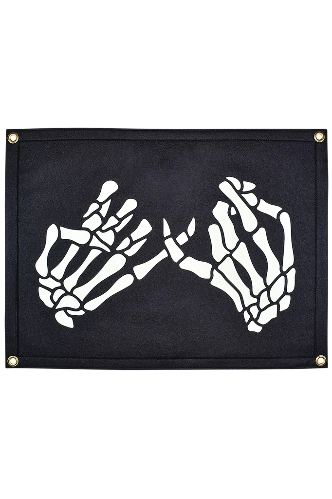 Skeleton Pinky Swear Camp Flag - Thumbnail 4
