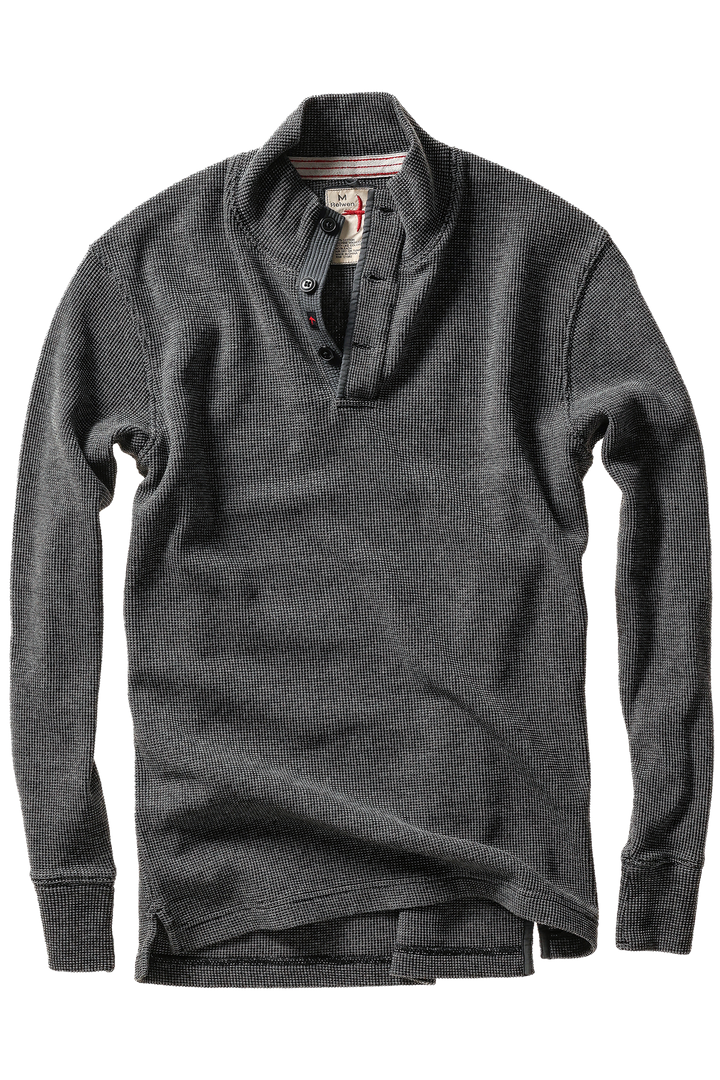 Relwen | Bi-Waffle Mock - Charcoal - Men's – Montana Supply Co.