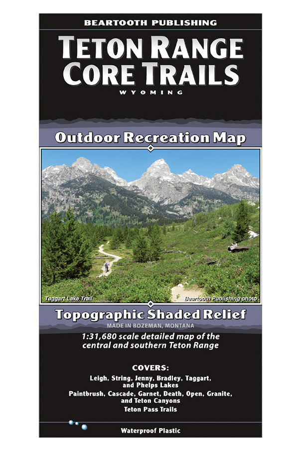 Beartooth Publishing Teton Range Core Trails Map – Montana