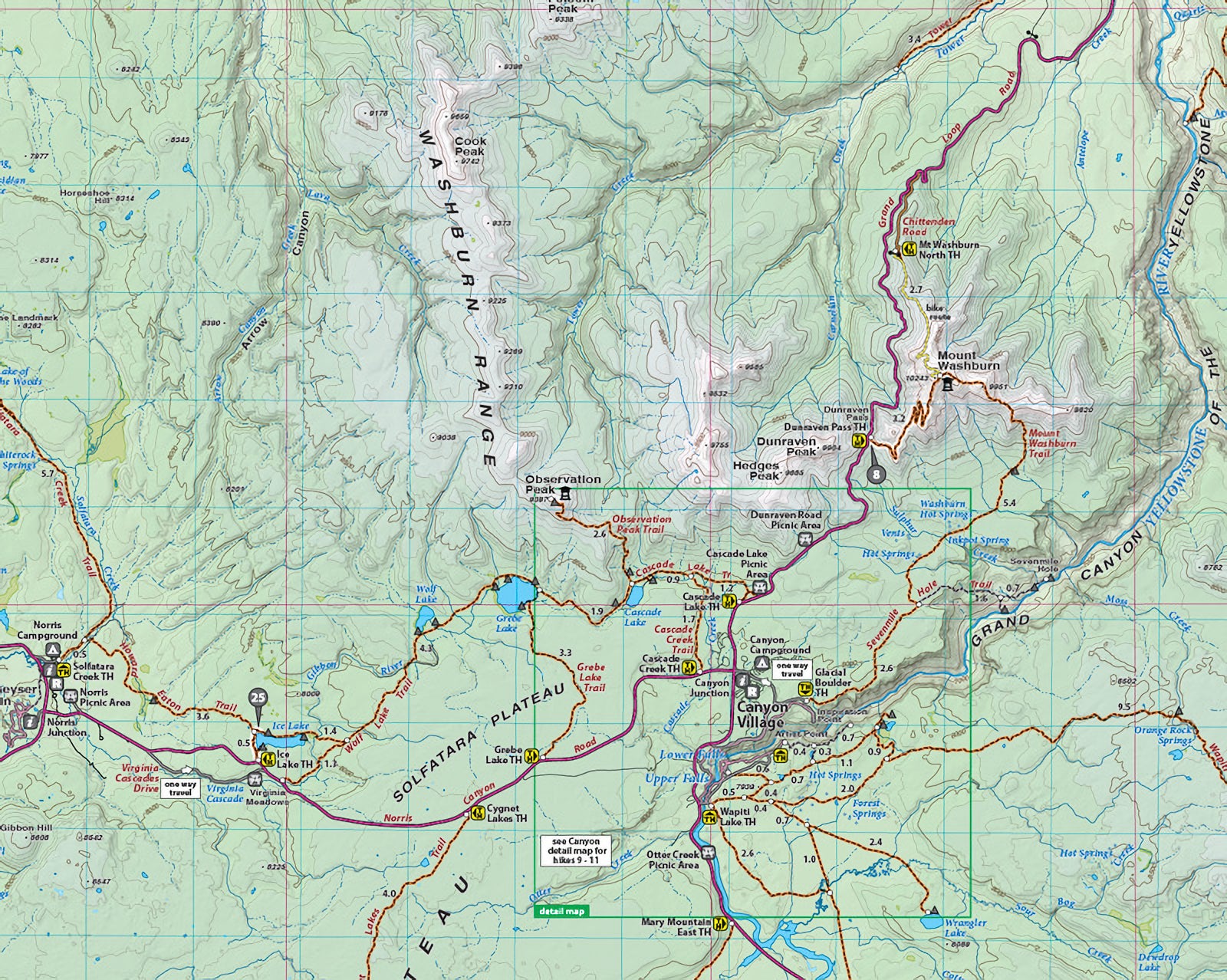 Beartooth Publishing Yellowstone National Park Map – Montana
